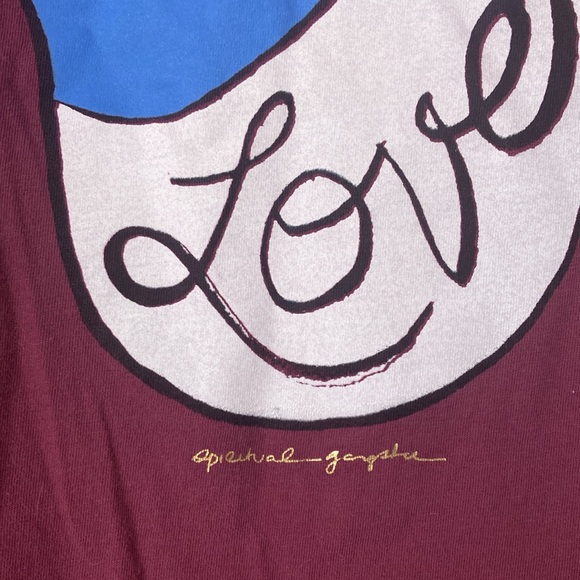 Spiritual gangster, plum colored love dove tank top new yoga wear - Picture 6 of 10